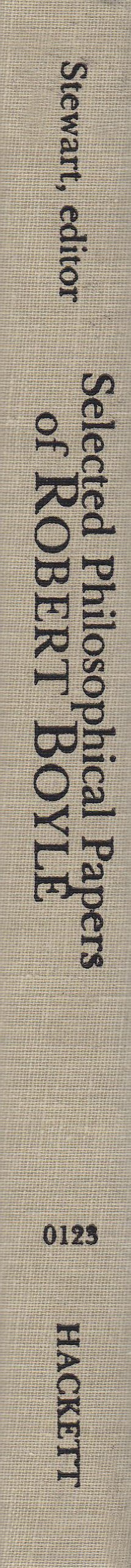 Selected Philosophical Papers of Robert Boyle (Hackett Classics),Used