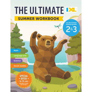 IXL Ultimate Summer 2nd to 3rd Grade Workbooks, Math, Reading Comprehension, Language Arts, Geography, Science, Social Studies,