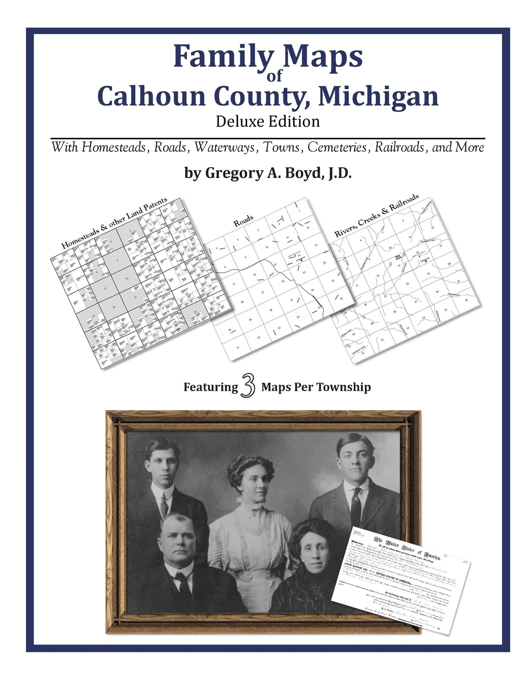 Family Maps of Calhoun County, Michigan,Used