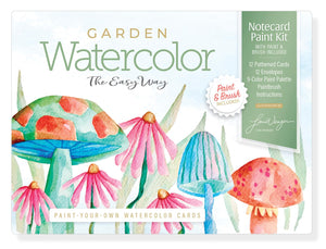 Watercolor The Easy Way PaintYourOwn Watercolor Cards Garden: Notecard Paint Kit With Paint And Brush Included