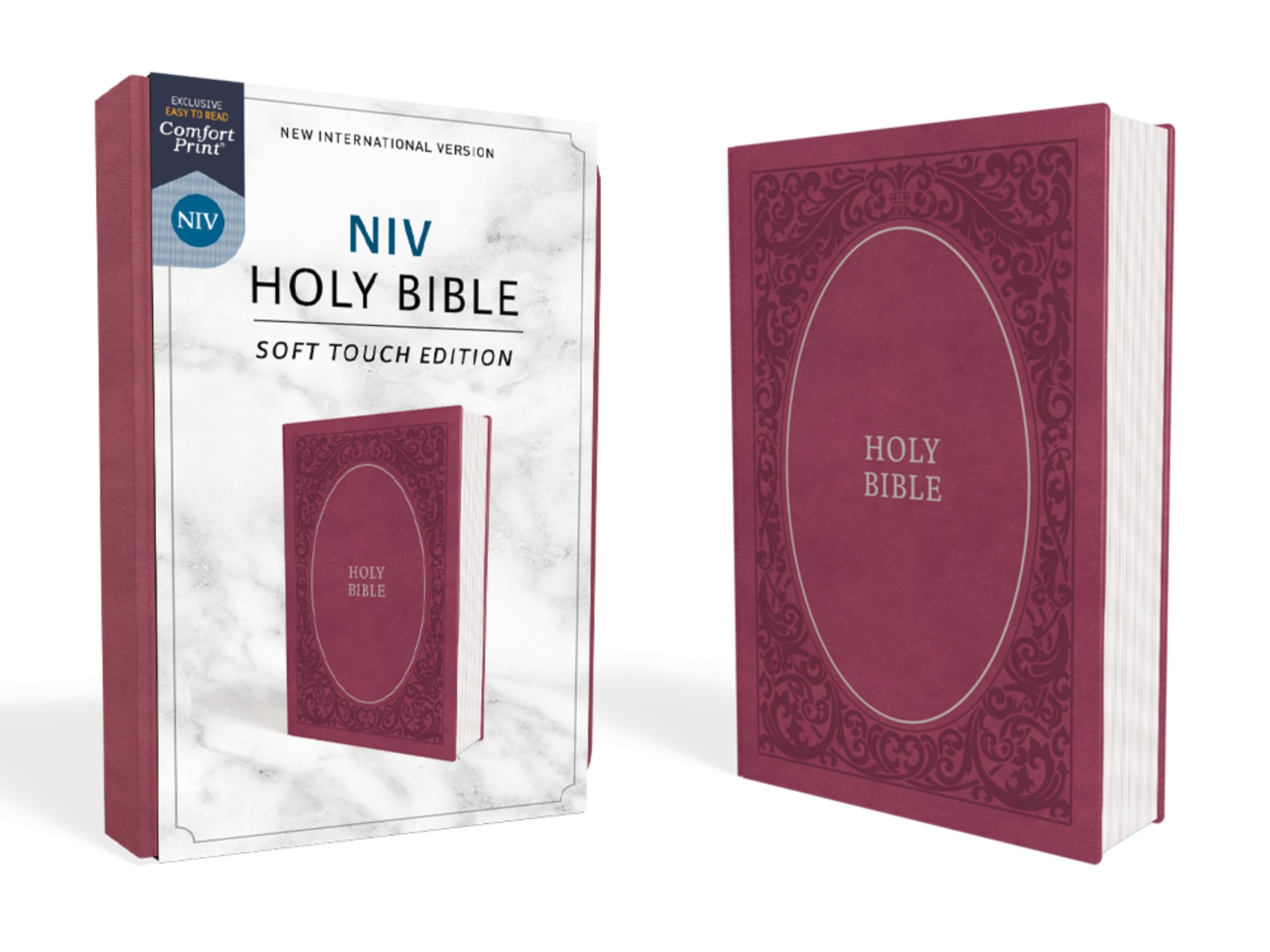 NIV, Holy Bible, Soft Touch Edition, Leathersoft, Pink, Comfort Print,Used