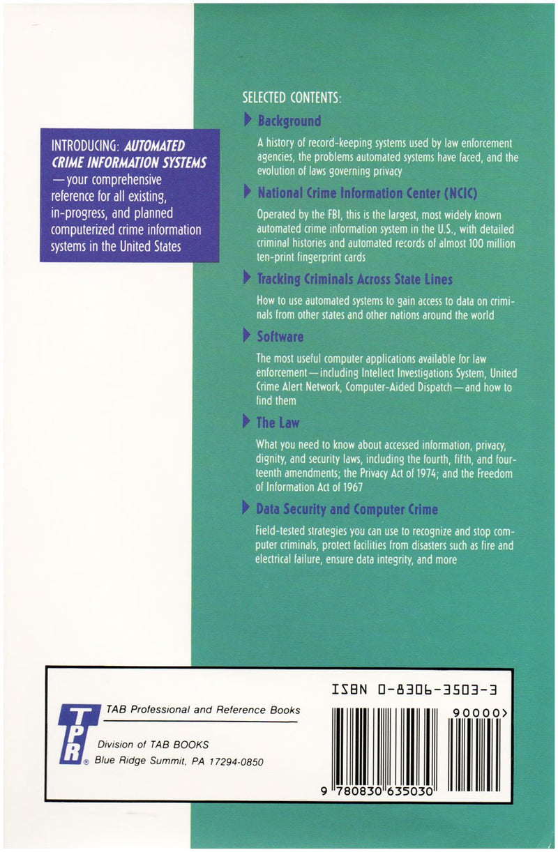 Automated Crime Information Systems,Used