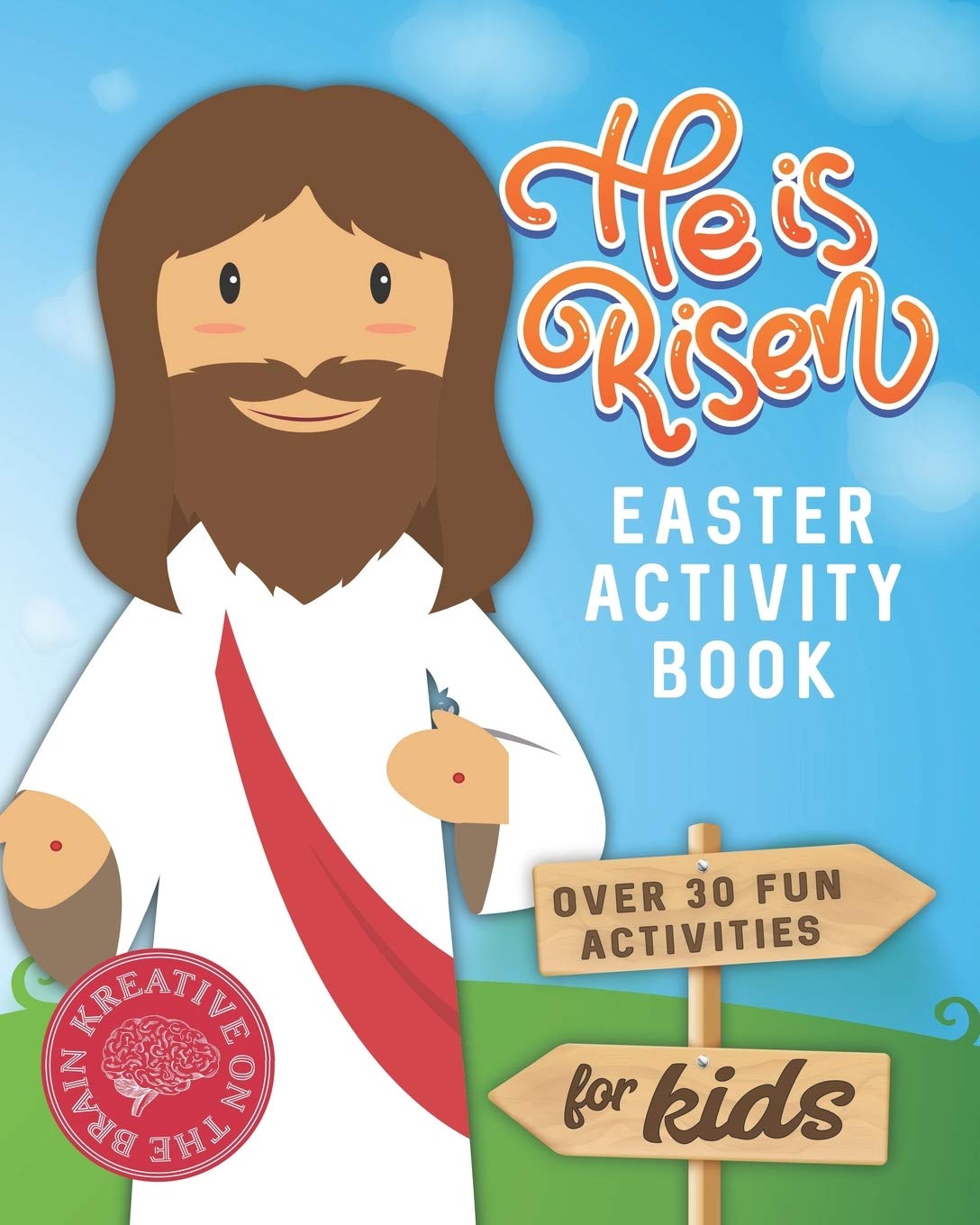 He is Risen Easter Activity Book: Over 30 Fun Activities for Kids  Bible Verses, Coloring, Word Search, Secret Code Jokes, Maze,Used