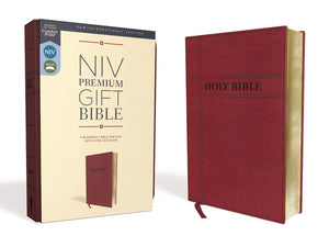 Niv, Premium Gift Bible, Leathersoft, Burgundy, Red Letter, Comfort Print: The Perfect Bible For Any Giftgiving Occasion