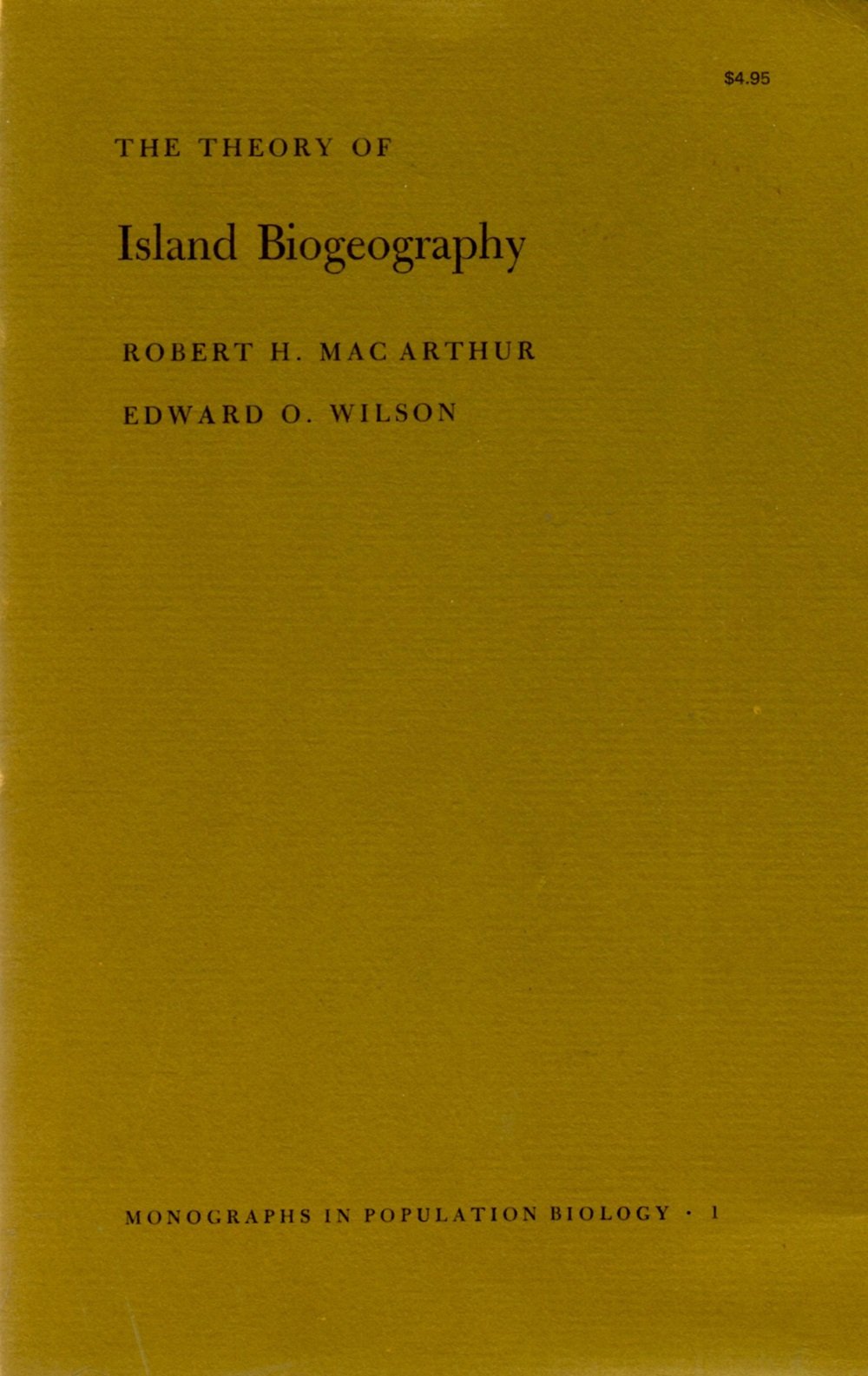Theory of Island Biogeography. (MPB1),New