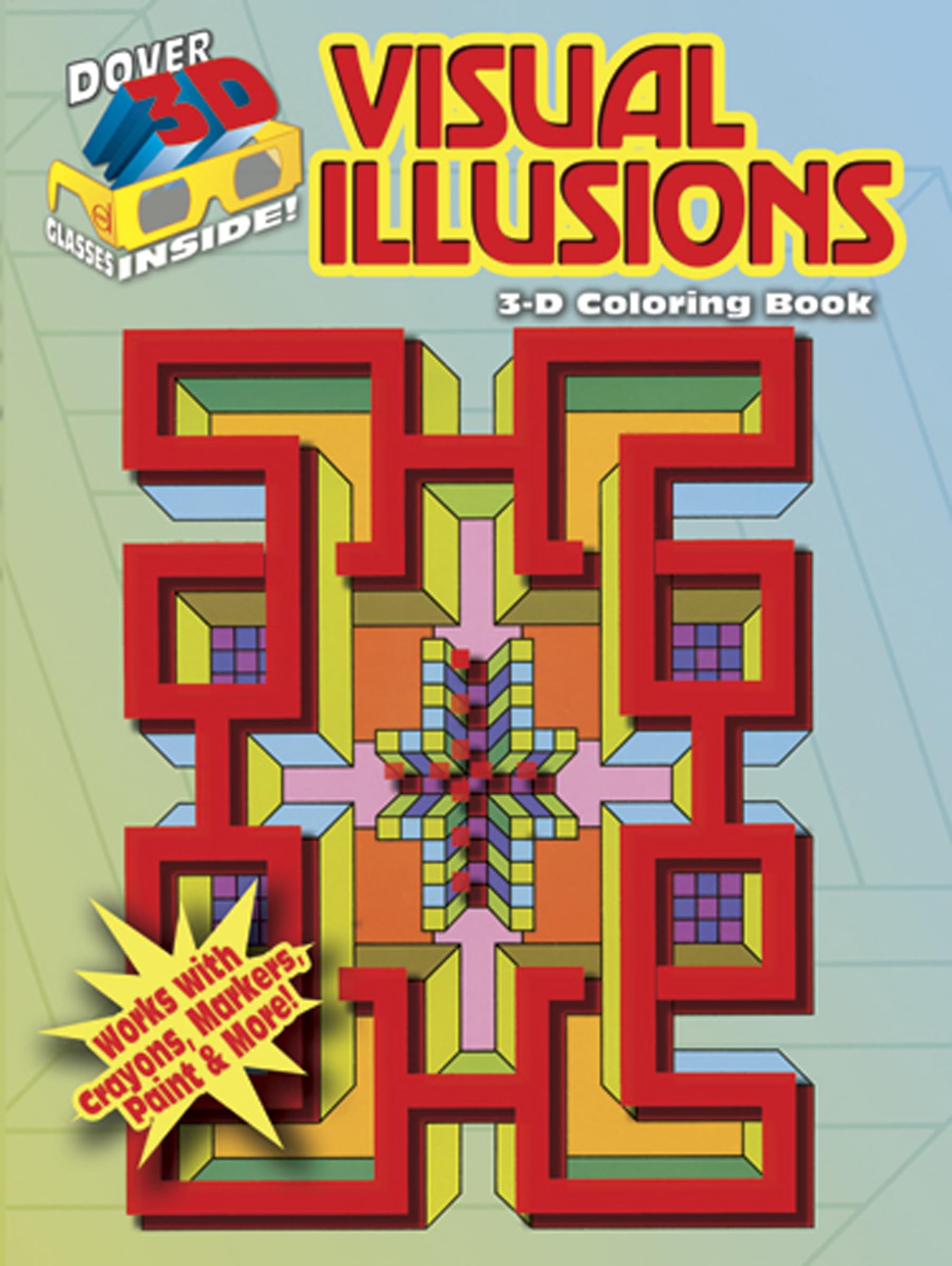 3D Coloring BookVisual Illusions (Dover Design Coloring Books),Used