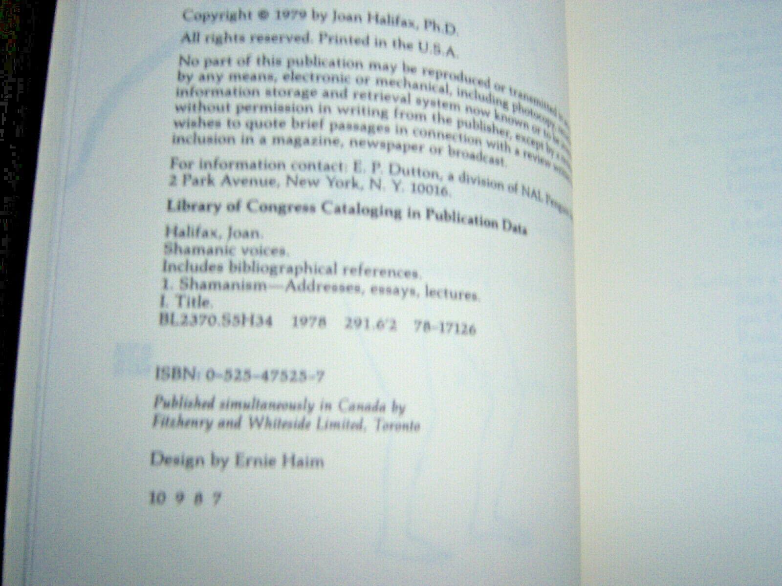 Shamanic Voices: A Survey Of Visionary Narratives,New