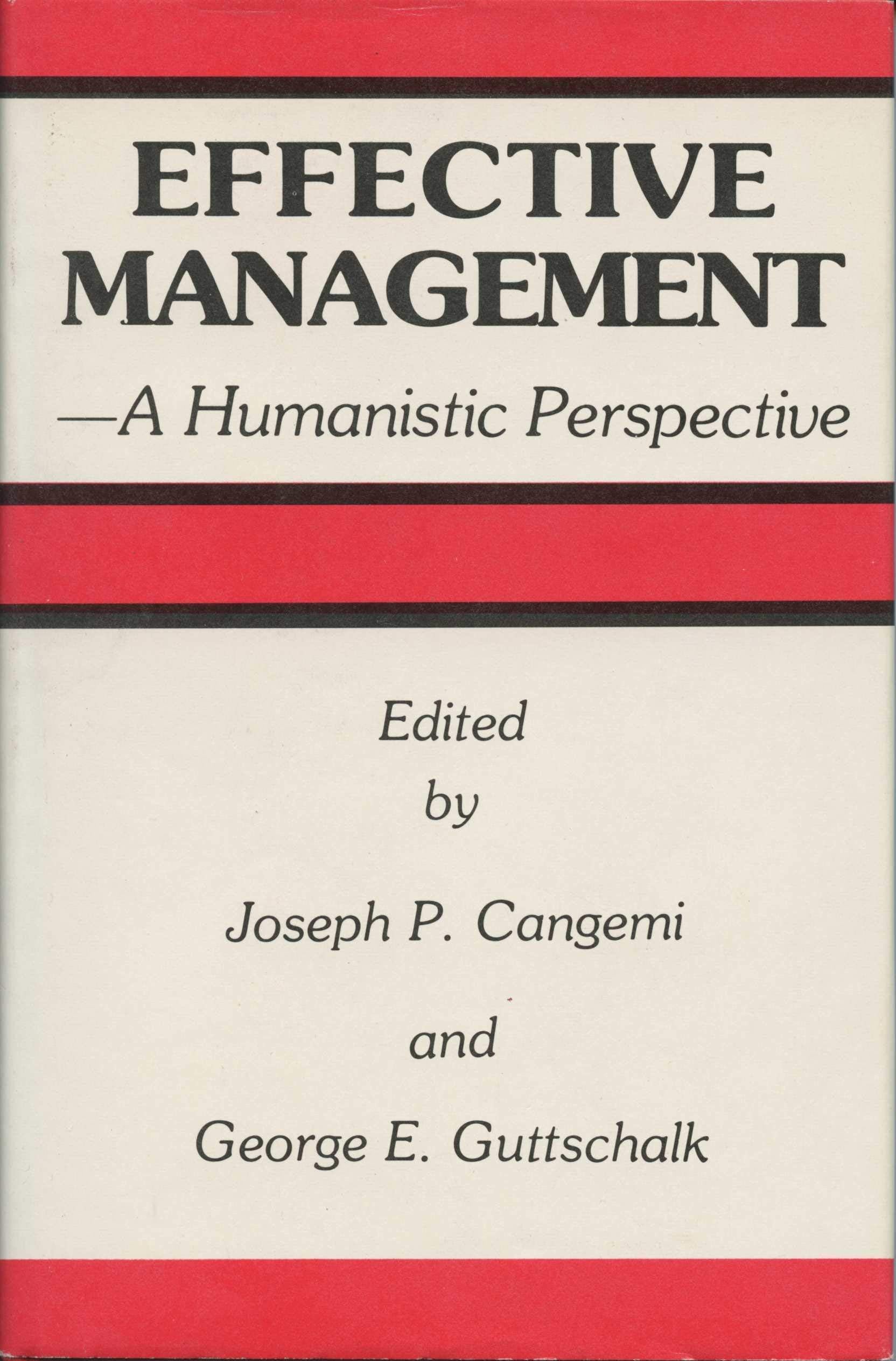 Effective management, a humanistic perspective,Used