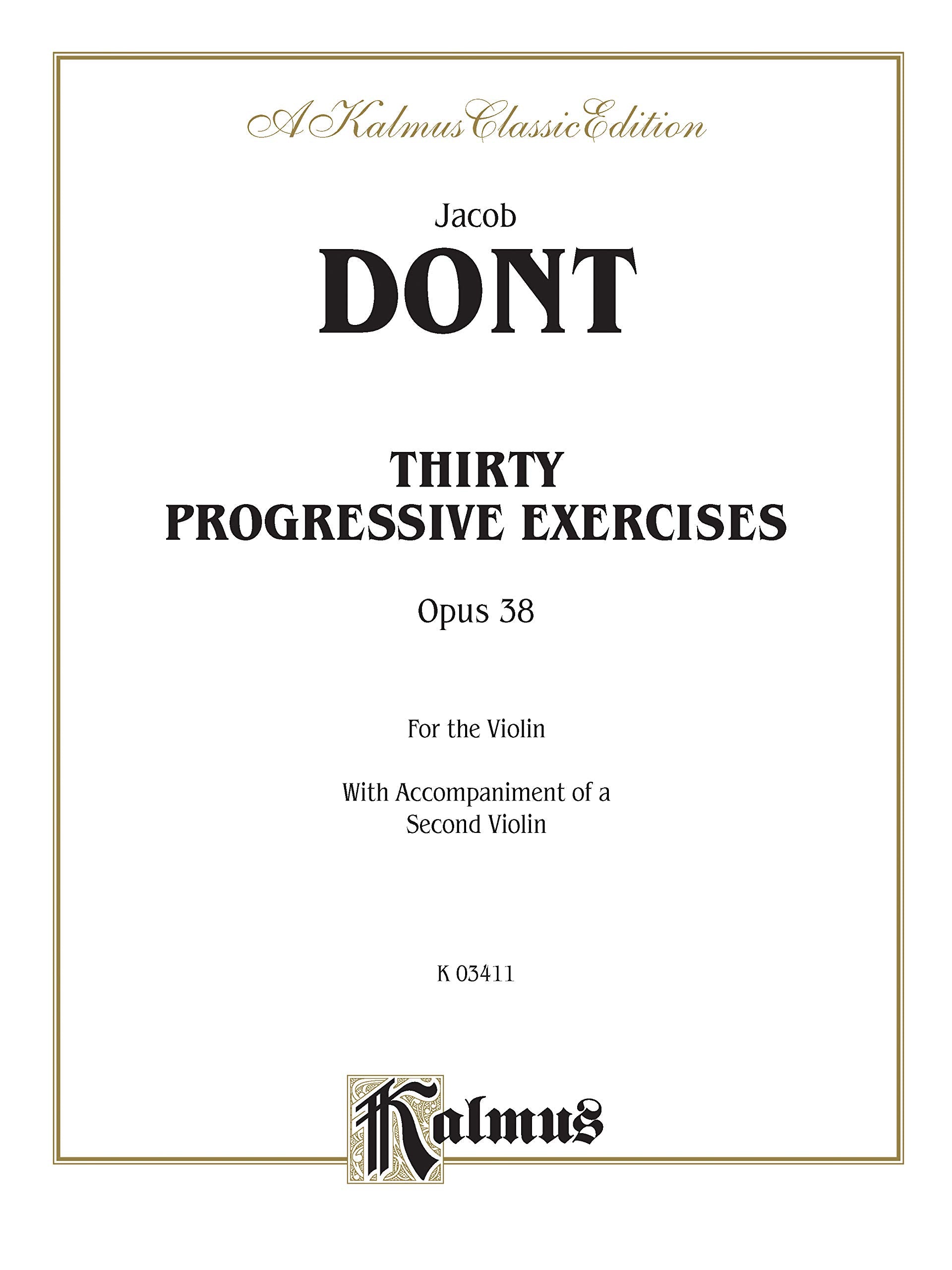 Thirty Progressive Exercises, Op. 38 (Kalmus Edition),Used