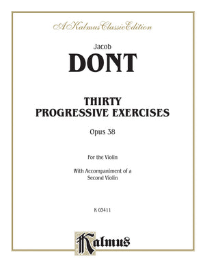 Thirty Progressive Exercises, Op. 38 (Kalmus Edition),Used