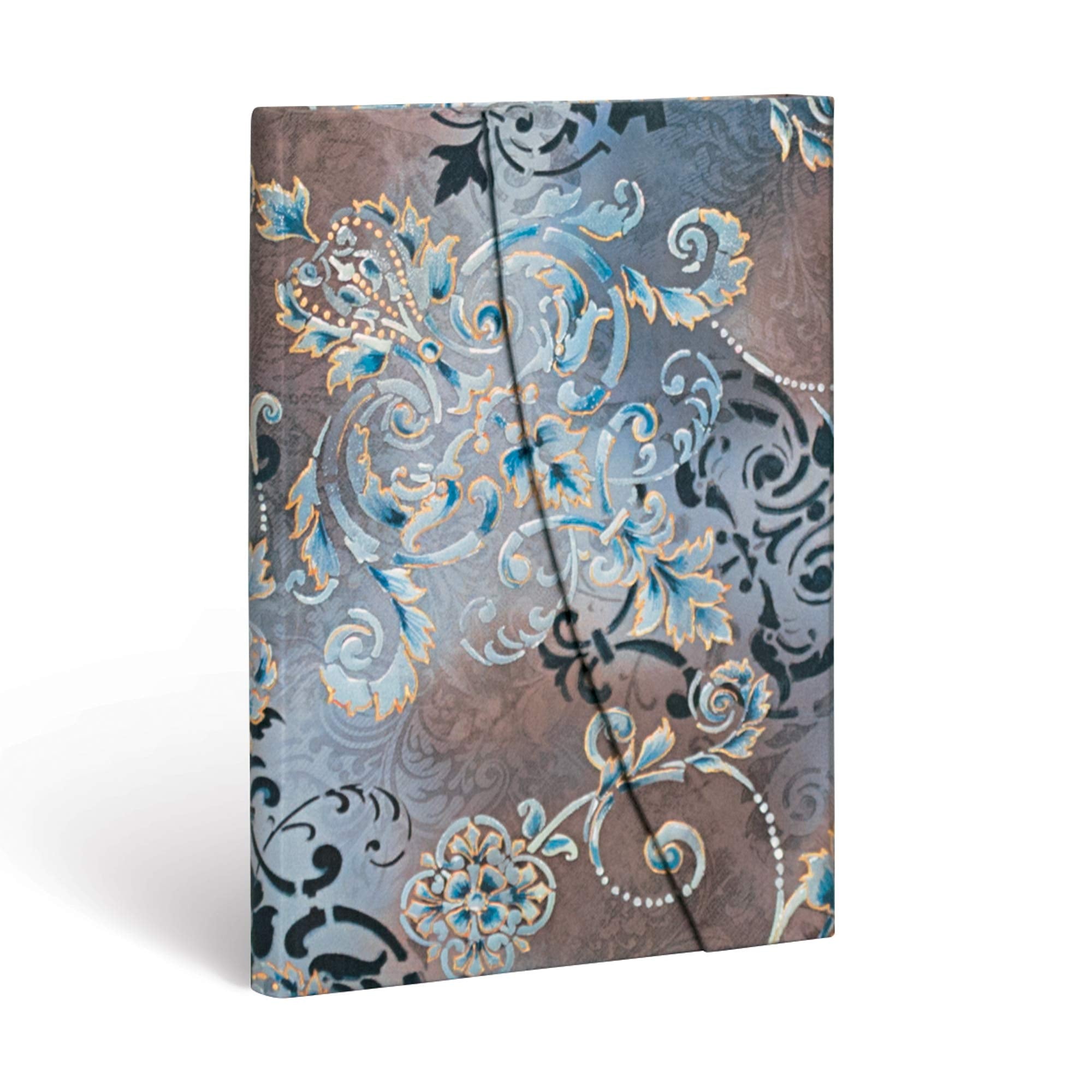 Paperblanks  Gossamer Grey  Belle Poque  Hardcover  Midi  Unlined  Wrap Closure  144 Pg  120 Gsm (Belle Poque)
