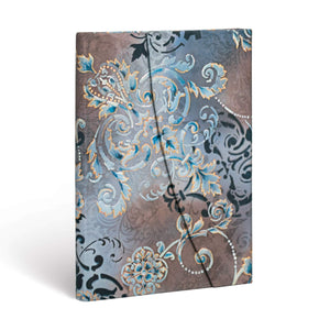 Paperblanks  Gossamer Grey  Belle Poque  Hardcover  Midi  Unlined  Wrap Closure  144 Pg  120 Gsm (Belle Poque)
