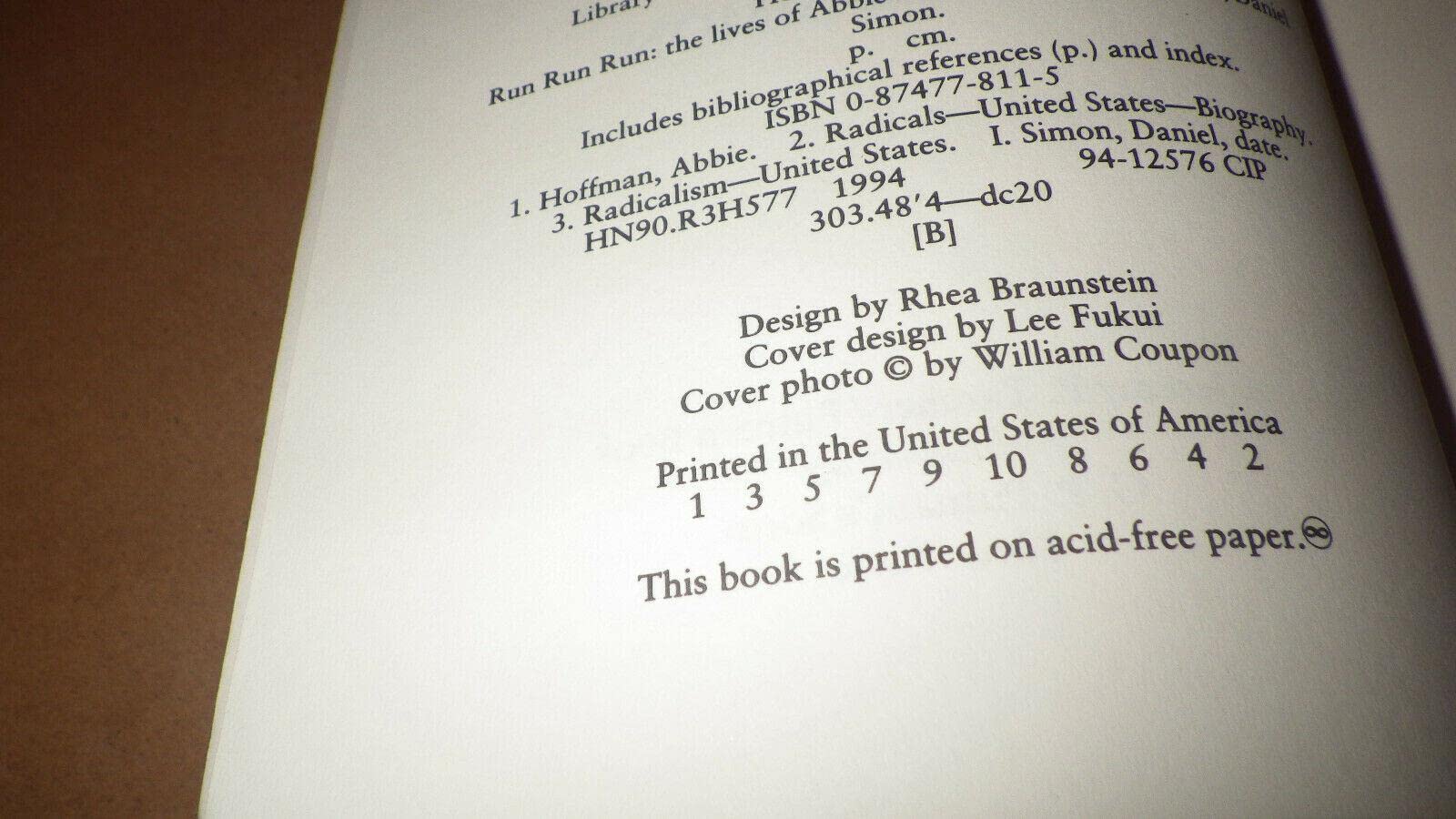 Run Run Run: The Lives of Abbie Hoffman,Used