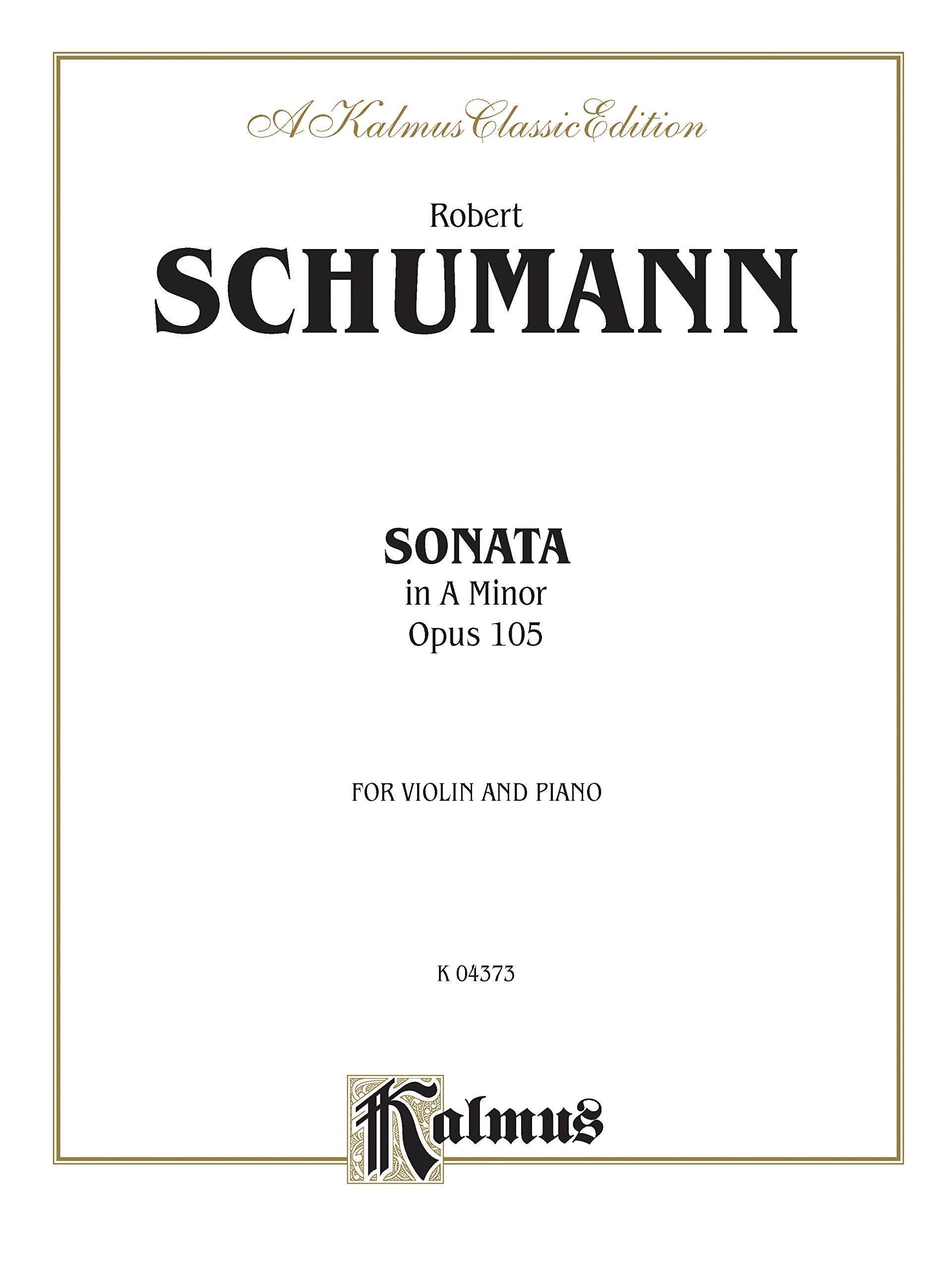 Sonata in A Minor for Violin and Piano, Opus 105,Used