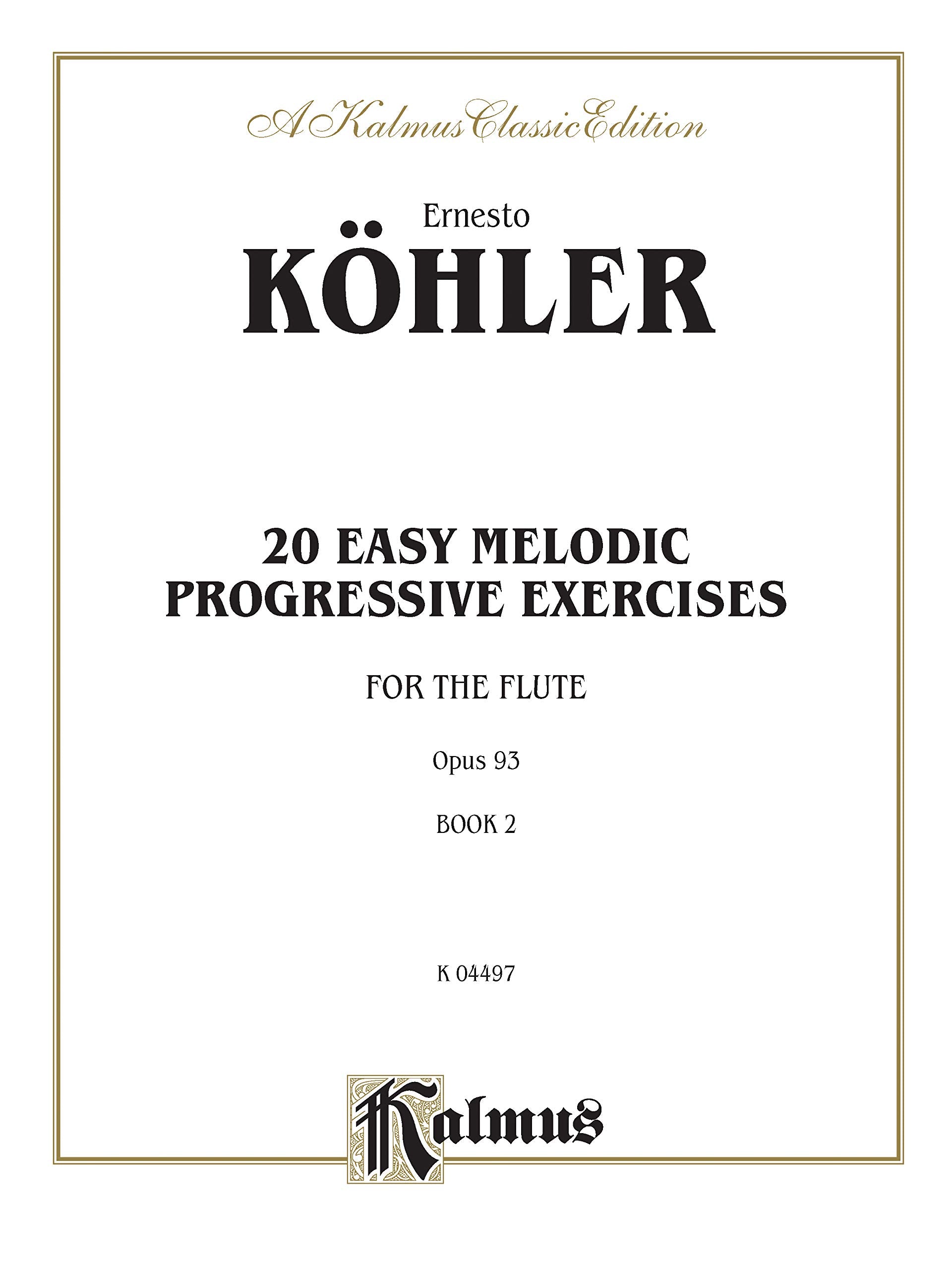 Twenty Easy Melodic Progressive Exercises, Op. 93, Vol 2 (Kalmus Edition, Vol 2),Used