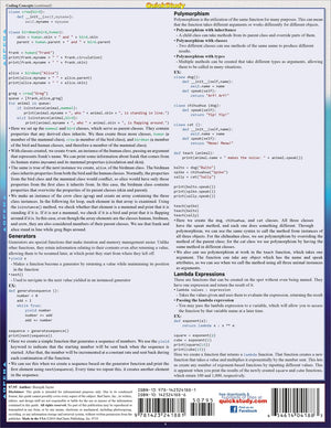 Python Programming Language QuickStudy Laminated Reference Guide,Used