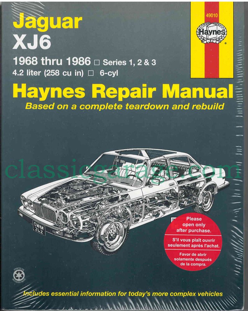 Jaguar XJ6 '68'86 (Haynes Repair Manuals),Used