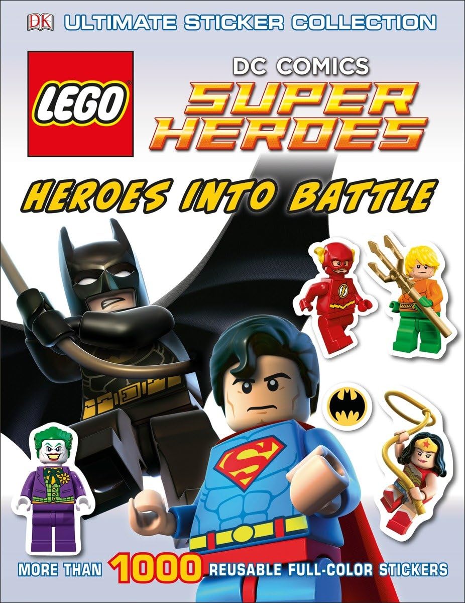 Ultimate Sticker Collection: LEGO DC Comics Super Heroes: Heroes into Battle: More Than 1,000 Reusable FullColor Stickers,Used