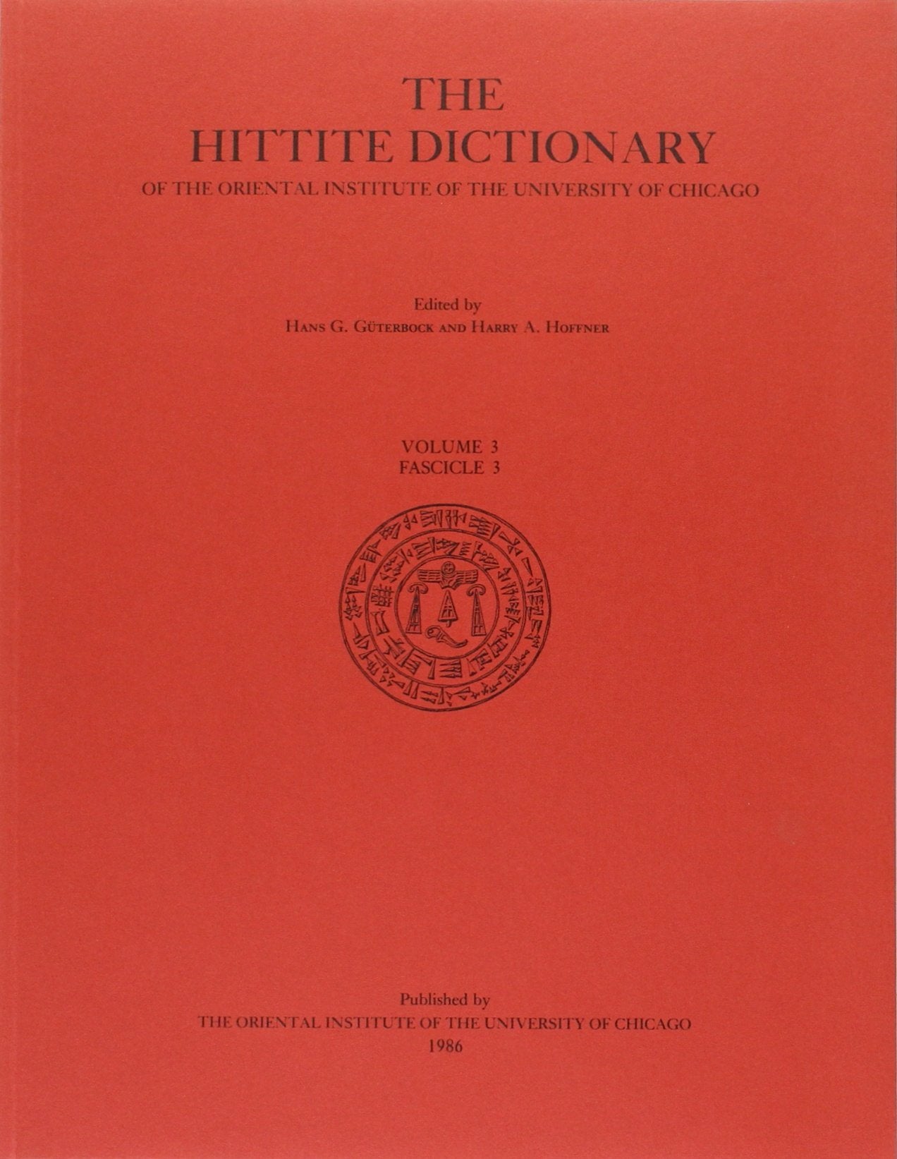 Hittite Dictionary: MN Fascicle 3 (Vol 3, Fascicle 3) (N.3),Used