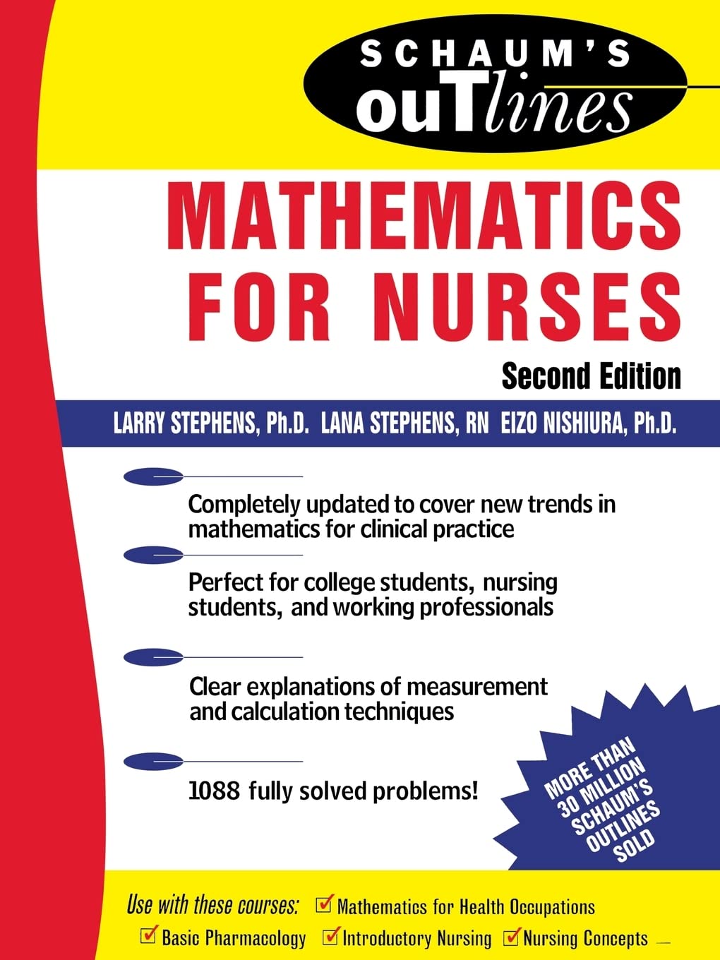 Schaum's Outline of Mathematics for Nurses,Used