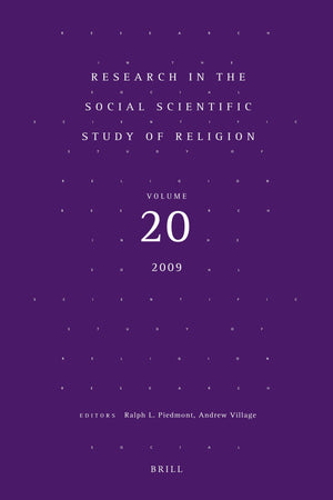 Research in the Social Scientific Study of Religion, Volume 20,Used