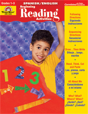 English / Spanish Beginning Reading Activities, Grades 13,Used