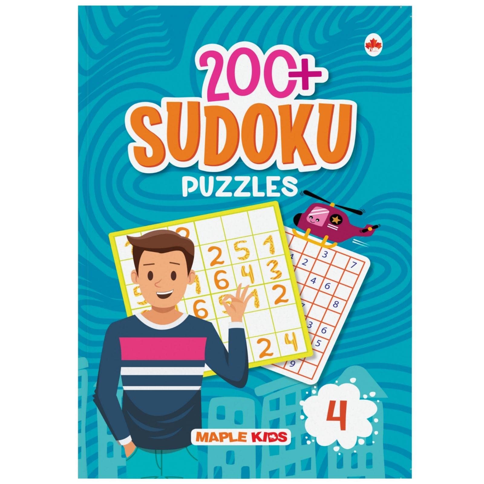 Sudoku Puzzles - Book 4 - Brain Activity Book - 200+ Activities - Brain Booster Games - Puzzle Activity Book For Children - Age 4+ - Brain Teaser Exercises