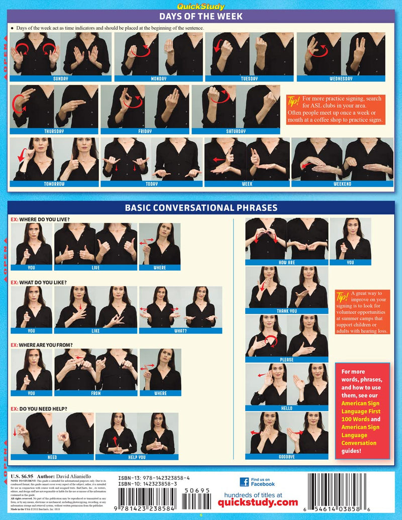 ASL  American Sign Language (Quick Study Academic),Used