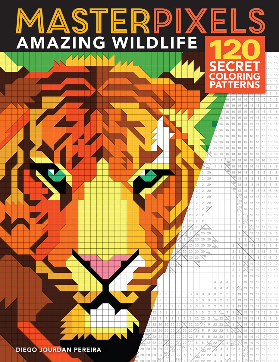 Masterpixels: Amazing Wildlife: 120 Secret Coloring Patterns,Used