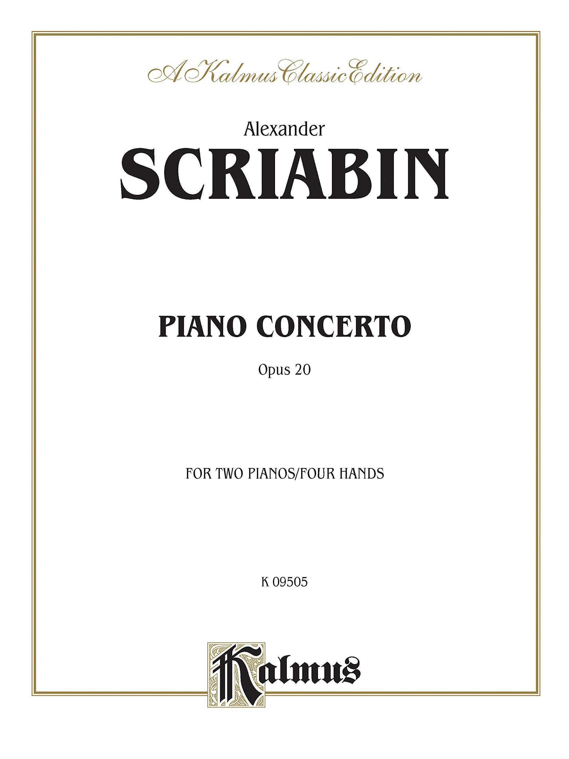 Piano Concerto, Op. 20 (Kalmus Edition),Used