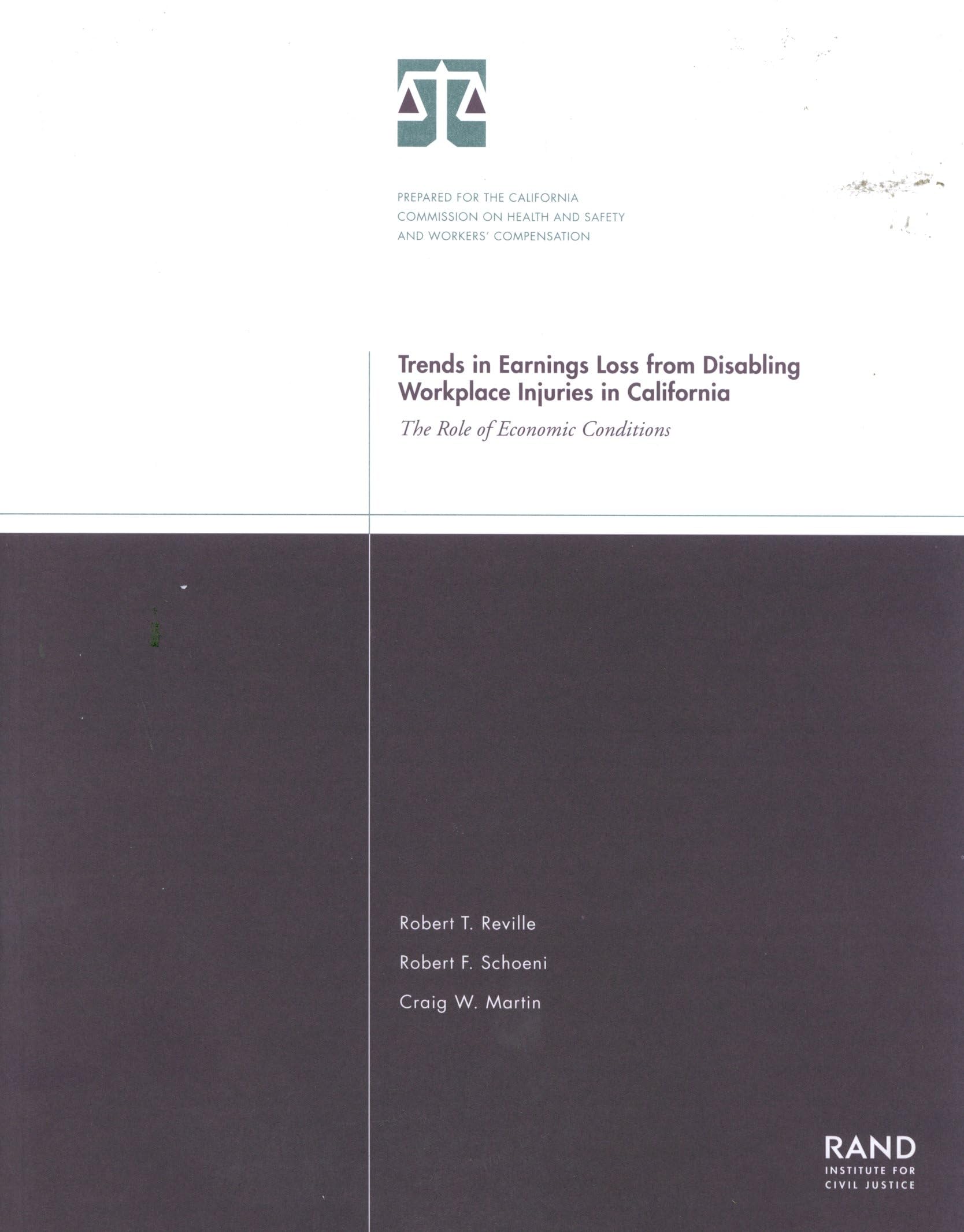 Trends in Earnings Loss from Disabling Workplace Injuries in California: The Role of Economic Conditions,Used