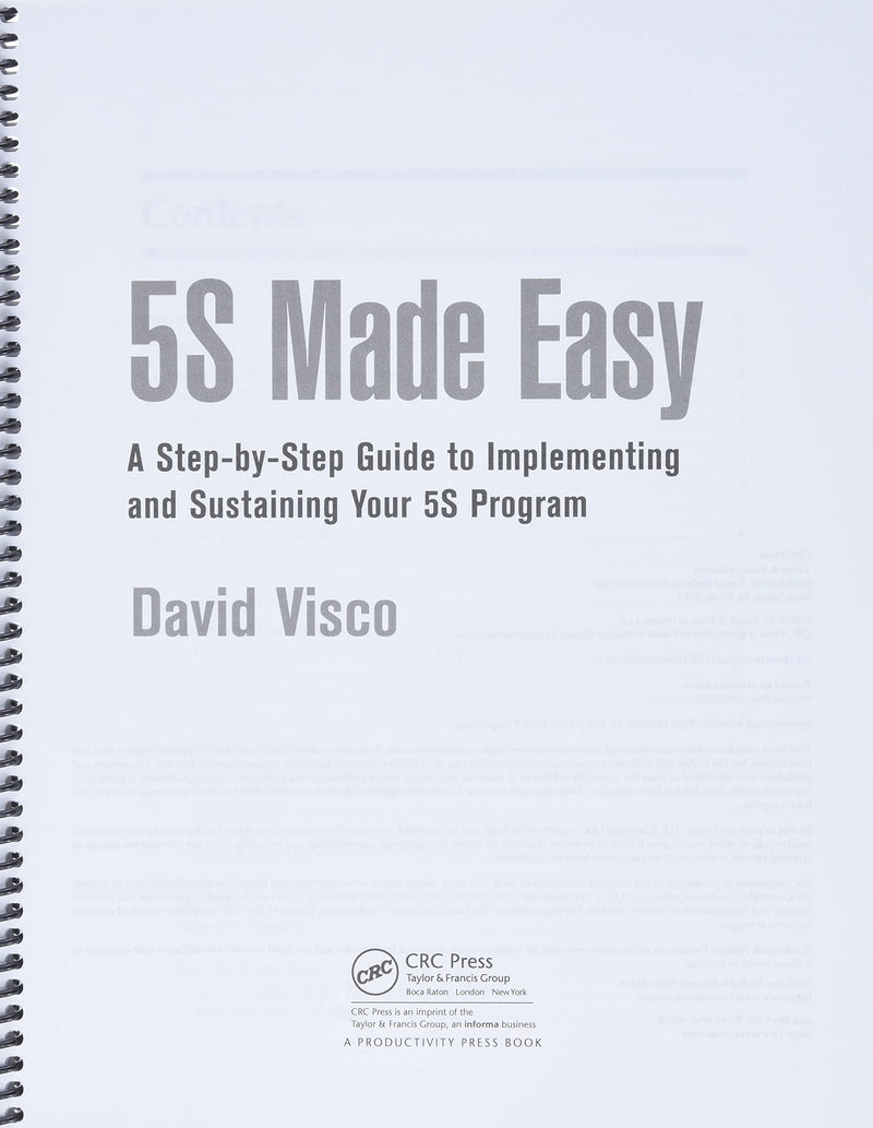 5S Made Easy: A StepbyStep Guide to Implementing and Sustaining Your 5S Program,Used