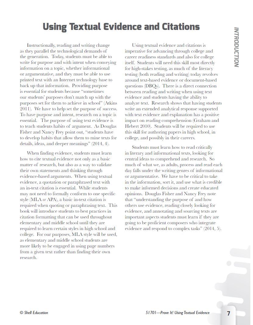 Prove It! Using Textual Evidence, Levels 68,Used