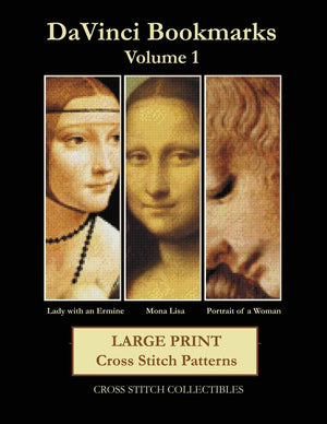 Davinci Bookmarks Volume 1: Large Print Cross Stitch Patterns,Used