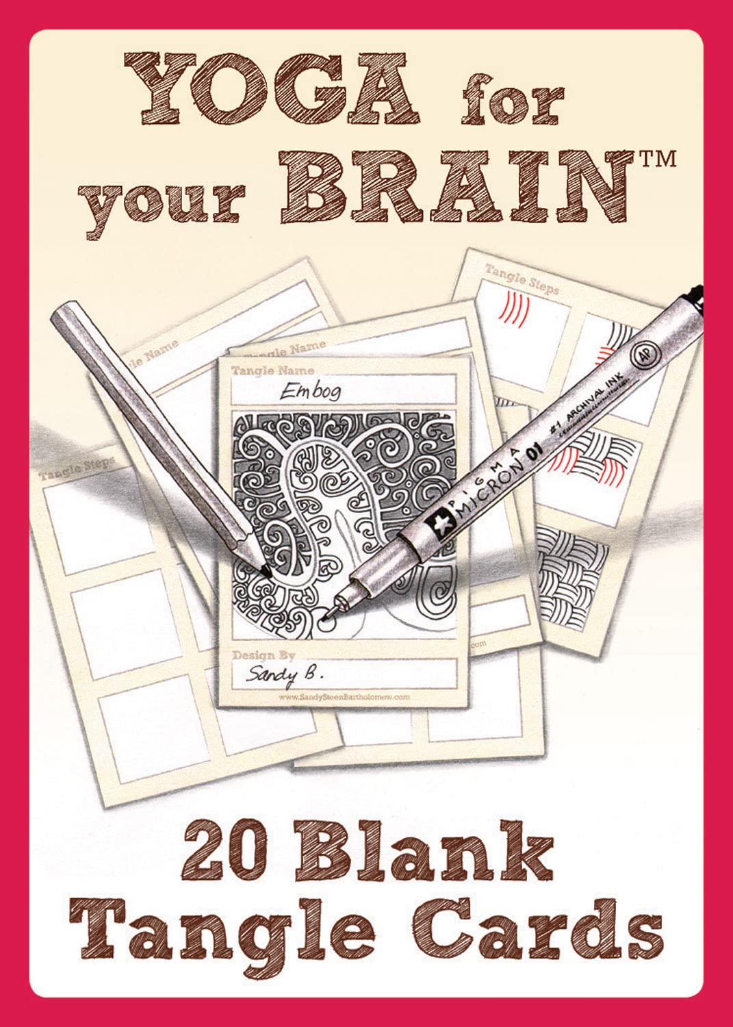 Yoga For Your Brain 20 Blank Tangle Cards