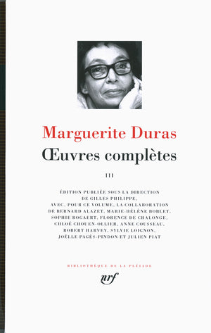 Marguerite Duras OEuvres Completes Tome III [Bibliotheque de la Pleiade] (French Edition),Used