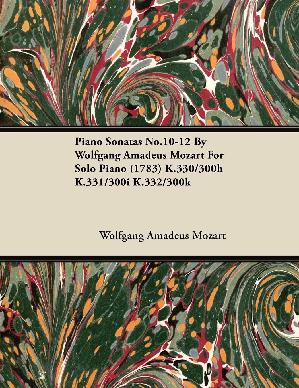 Piano Sonatas No.1012 by Wolfgang Amadeus Mozart for Solo Piano (1783) K.330/300h K.331/300i K.332/300k,Used