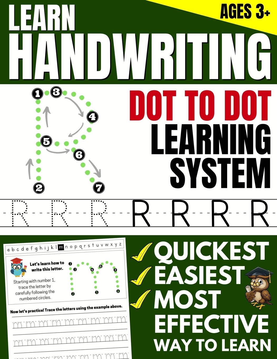 Learn Handwriting: Dot to Dot Practice Print book (Trace Letters Of The Alphabet and Sight Words),Used
