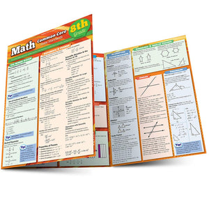 Math Common Core 8Th Grade QuickStudy Laminated Reference Guide,Used