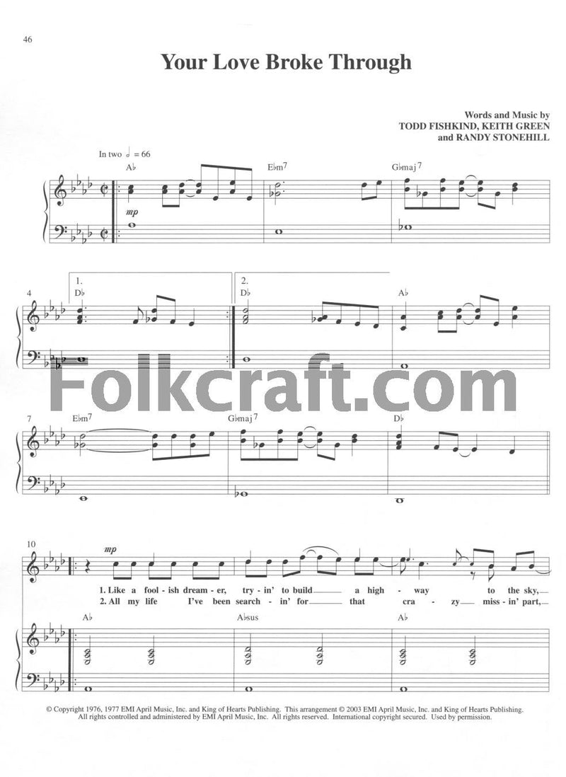 Newsong  More Life Piano, Vocal and Guitar Chords,Used
