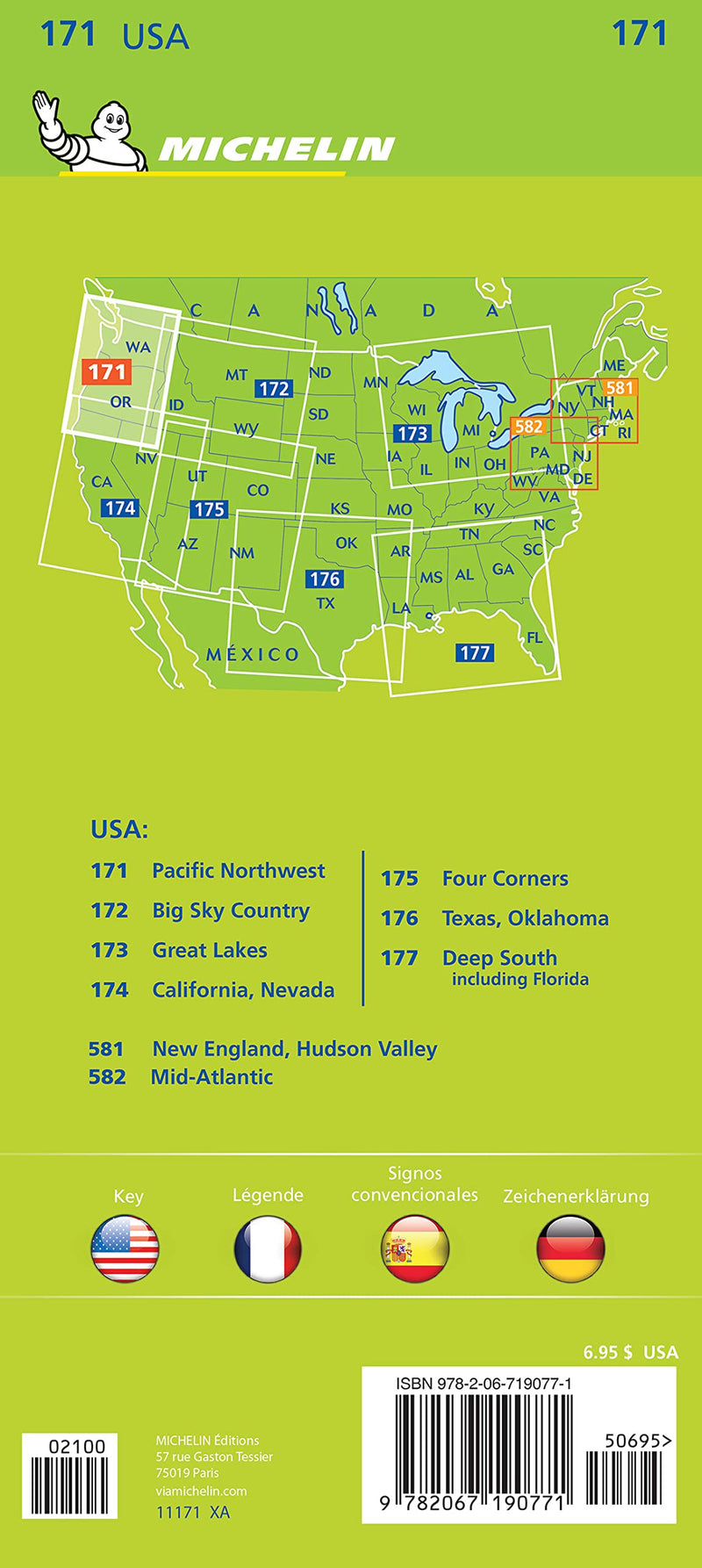 Michelin USA Pacific Northwest Map 171 (Michelin Zoom USA Maps),Used