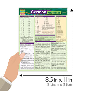 German Grammar Quickstudy Laminated Reference Guide (Quickstudy Academic)