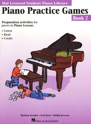 Piano Practice Games Book 2 | by Kreader, Keveren, Kern | Early Intermediate Piano Sheet Music for Students & Teachers | Hal Leonard Student Piano Library Lesson Supplement with Online Audio