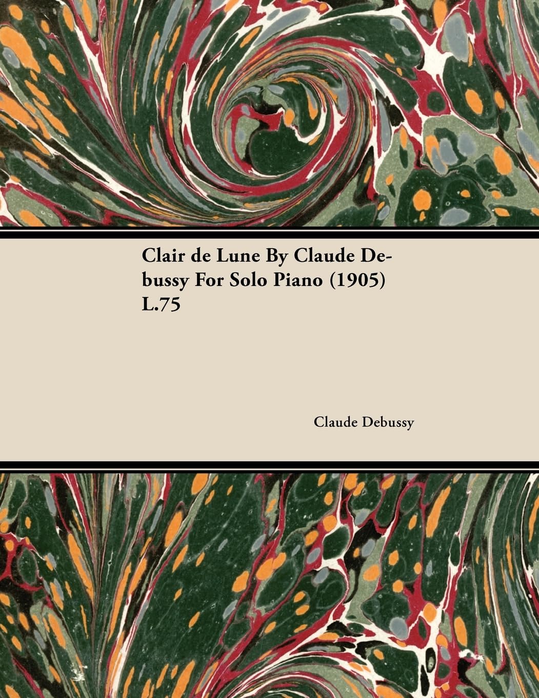 Clair de Lune by Claude Debussy for Solo Piano (1905) L.75,Used