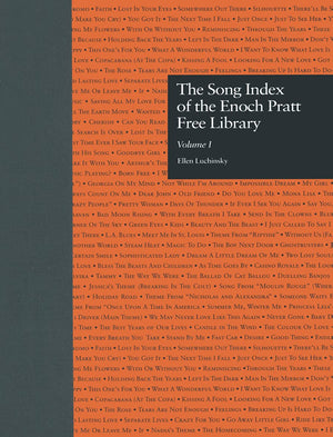 The Song Index of the Enoch Pratt Free Library (Garland Reference Library of the Humanities),Used