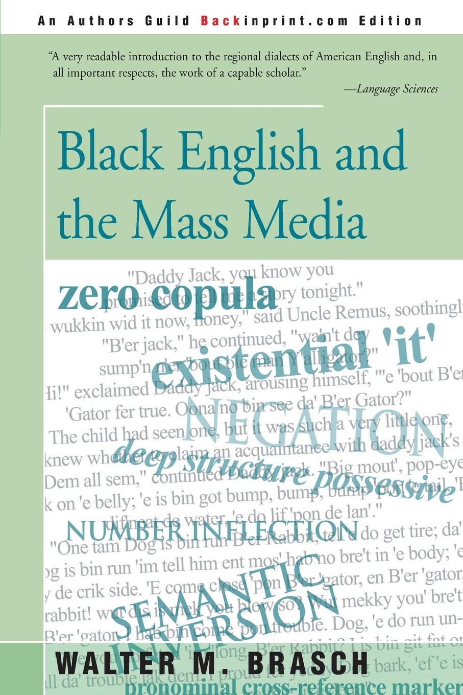 Black English and the Mass Media,New