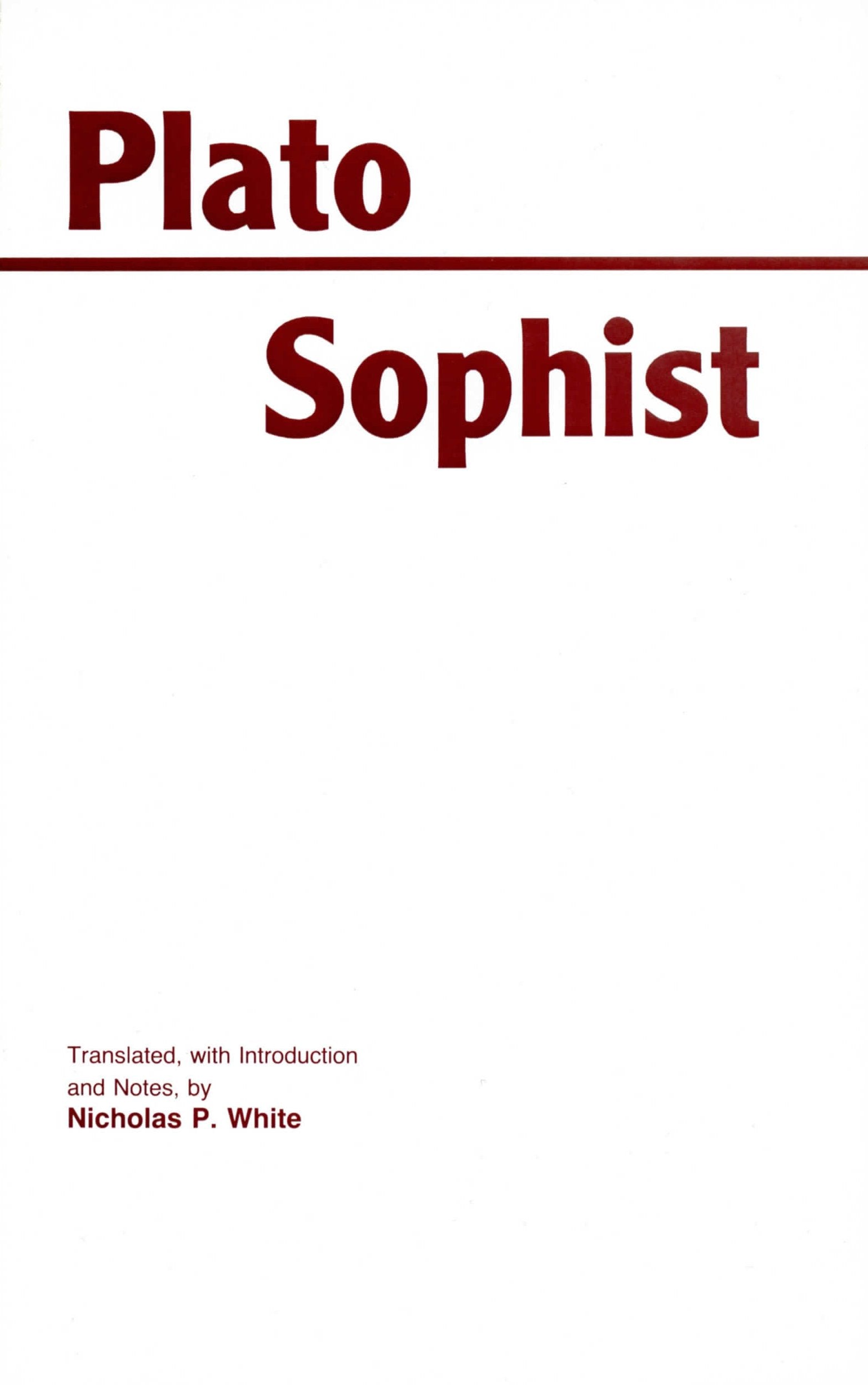 Sophist (Hackett Classics),Used