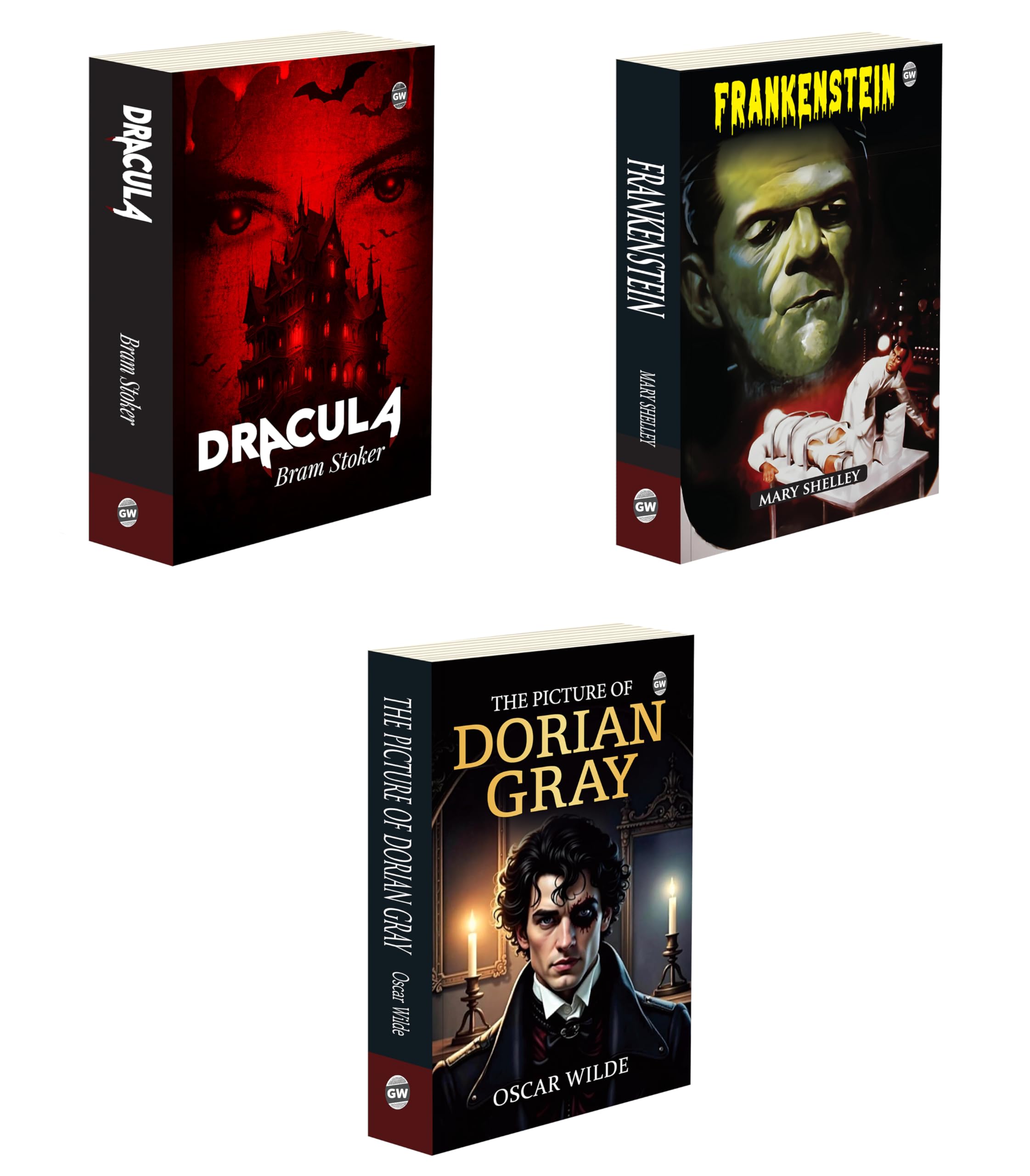Dracula, Frankenstein And The Picture Of Dorian Gray :- Classic Literature Gift Set, Haunted Tales Collection, Horror And Gothic Collection, Classic Horror Bestsellers | Pack Of 3 Books