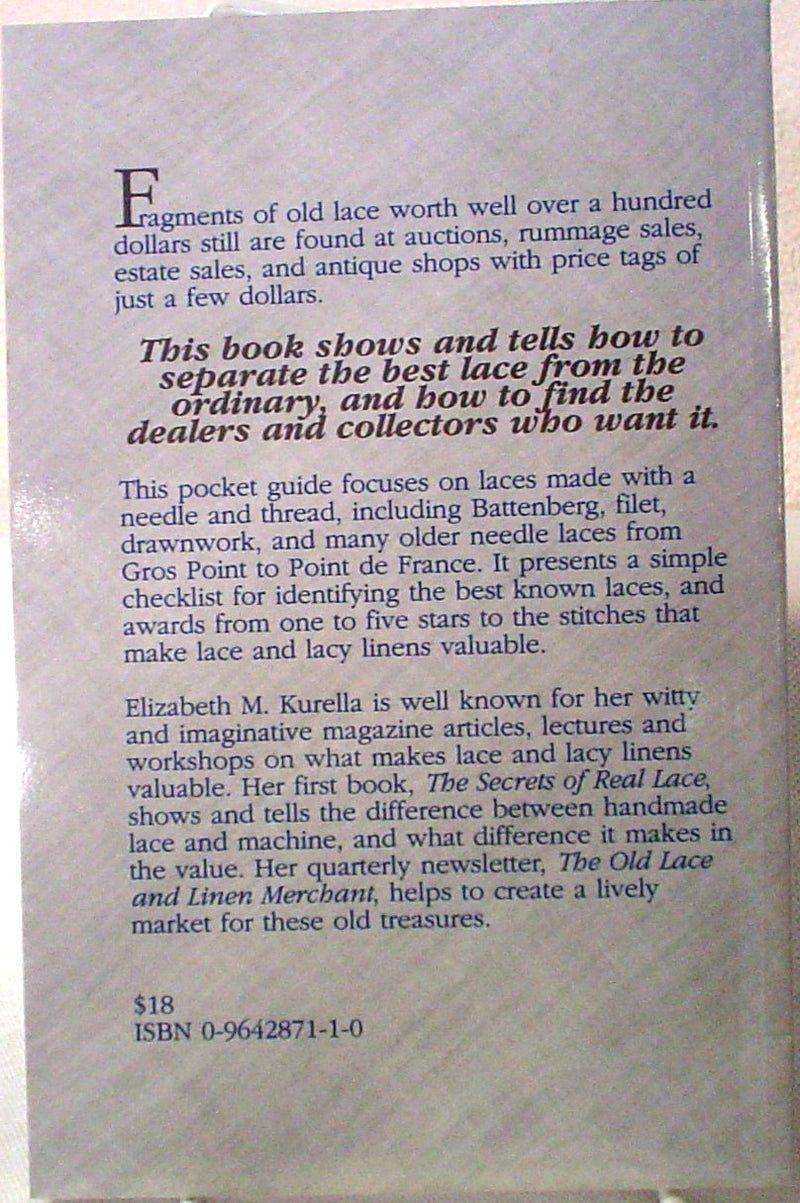 A Pocket Guide to Valuable Old Lace and Lacy Linens,Used