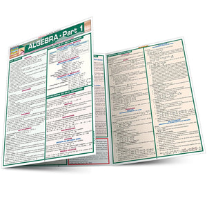 Algebra Part 1 QuickStudy Laminated Reference Guide (QuickStudy Academic),Used